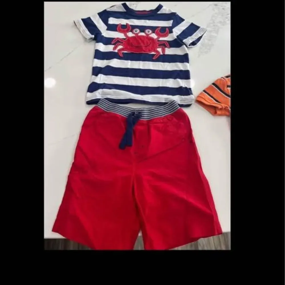 Ralph Lauren & RK Size 6 Boys 1 polo dress shirt collar & 1 outfit crab